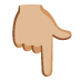 Emoji Indice abbassato: carnagione abbastanza chiara su Google