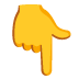 Emoji Jari telunjuk belakang tangan tuding ke bawah pada Google