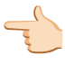 Nach links weisender Zeigefinger: helle Hautfarbe-Emoji auf Google