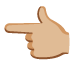 Emoji Menunjuk ke arah kiri: warna kulit cerah-sedang di Google