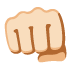 Emoji Penumbuk dari depan: ton kulit cerah pada Google