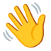 Winkende Hand-Emoji auf Google
