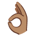 OK Hand: Medium Skin Tone emoji on Google