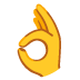 OK Hand emoji on Google