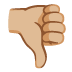 Emoji Polegar para baixo: pele morena clara no Google
