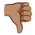 Thumbs Down: Medium Skin Tone emoji on Google