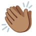 Google üzerinde El çırpma: orta cilt tonu emojisi