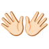 อีโมจิ แบมือ: โทนผิวสีขาว บน Google