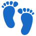 Footprints emoji on Google
