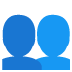 อีโมจิ เงาครึ่งตัว 2 คน บน Google