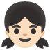Emoji Budak perempuan: ton kulit cerah pada Google