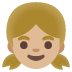 Emoji Budak perempuan: ton kulit sederhana cerah pada Google