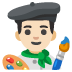 Emoji Artista uomo: carnagione chiara su Google