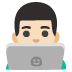 Emoji Tecnologo: carnagione chiara su Google