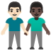 Emoji Dua lelaki berpegangan tangan: ton kulit cerah dan ton kulit gelap pada Google