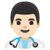 Emoji Professionnel de la santé : peau claire sur Google
