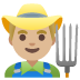 Emoji Petani lelaki: ton kulit sederhana cerah pada Google