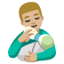 Emoji Uomo che allatta: carnagione abbastanza chiara su Google