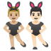 Männer mit Hasenohren: mittelhelle Hautfarbe, helle Hautfarbe-Emoji auf Google