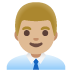 Büroangestellter: mittelhelle Hautfarbe-Emoji auf Google