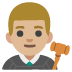 Emoji Hakim lelaki: ton kulit sederhana cerah pada Google