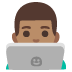 Emoji Ahli teknologi pria: warna kulit sedang di Google