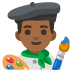 อีโมจิ ศิลปินชาย: โทนผิวสีแทน บน Google