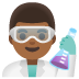 Man Scientist: Medium-Dark Skin Tone emoji on Google