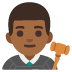 Man Judge: Medium-Dark Skin Tone emoji on Google