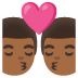 Emoji Bisou : homme, homme et peau mate sur Google