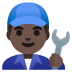 Emoji Meccanico uomo: carnagione scura su Google