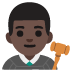 Emoji Giudice uomo: carnagione scura su Google