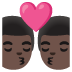 Emoji Beijo: homem, homem e pele escura no Google