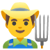 Man Farmer emoji on Google