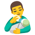 Emoji Uomo che allatta su Google