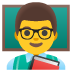 Man Teacher emoji on Google