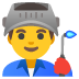 Man Factory Worker emoji on Google
