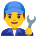 Emoji Meccanico uomo su Google