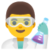 Man Scientist emoji on Google