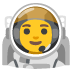 Man Astronaut emoji on Google