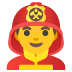 Man Firefighter emoji on Google