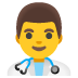 Man Health Worker emoji on Google