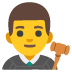 อีโมจิ ผู้พิพากษาชาย บน Google