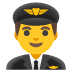 Emoji Pilota uomo su Google