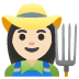 Emoji Contadina: carnagione chiara su Google
