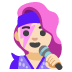 Emoji Chanteuse : peau claire sur Google