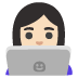 Woman Technologist: Light Skin Tone emoji on Google