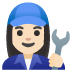 אימוג'י מכונאית: גוון עור בהיר ב-Google