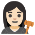 อีโมจิ ผู้พิพากษาหญิง: โทนผิวสีขาว บน Google