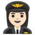 Emoji Juruterbang wanita: ton kulit cerah pada Google